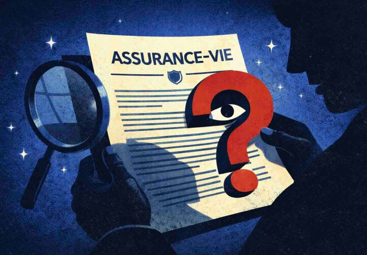 Document d'assurance-vie avec interrogation