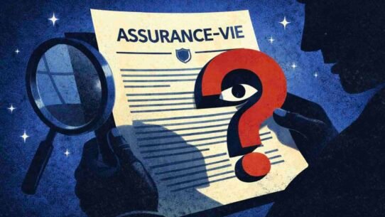 Document d'assurance-vie avec interrogation