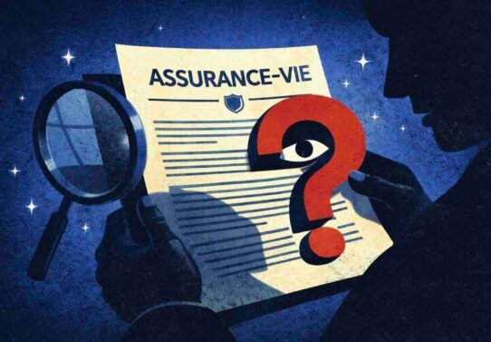Document d'assurance-vie avec interrogation