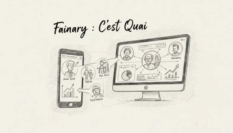 Différents profils d'investisseurs utilisant Finary sur mobile et desktop