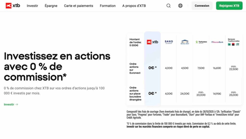 investir en actions sur XTB