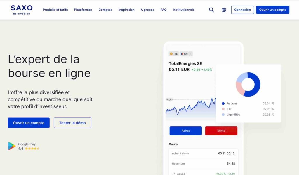 saxo banque avis courtier