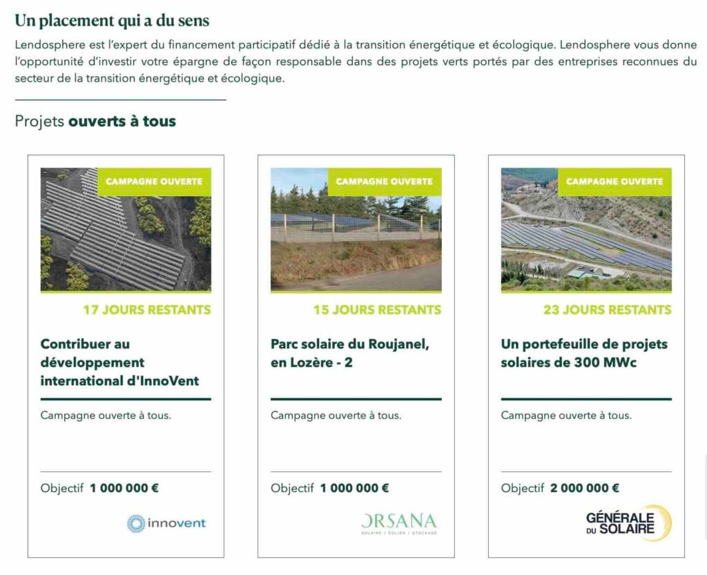 Screenshot - Le Nouvel Investisseur lendosphere crowdfunding