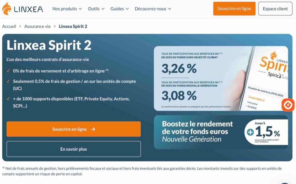 Screenshot - Le Nouvel Investisseur assurance-vie de linxea.